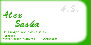 alex saska business card