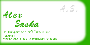 alex saska business card